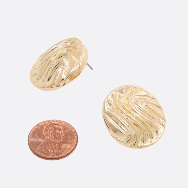 SODAJO ROUND METAL GOLD DIPPED EARRING