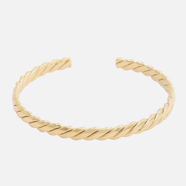 SODAJO TWISTED LINK METAL GOLD DIPPED CUFF BRACELET