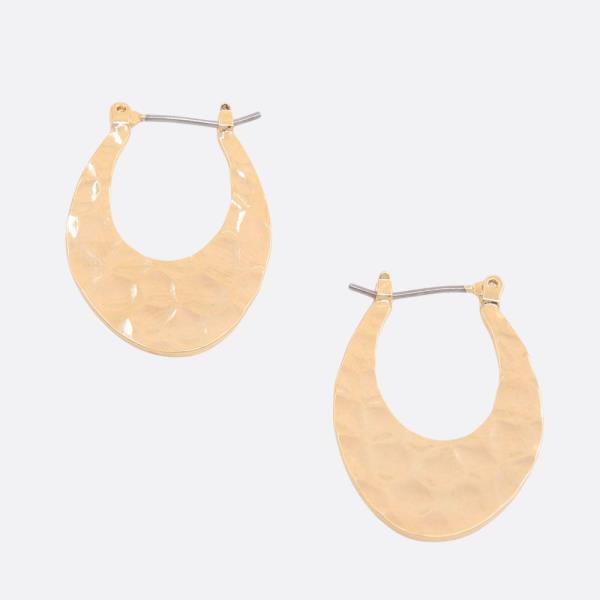 SODAJO HAMMERED METAL GOLD DIPPED EARRING