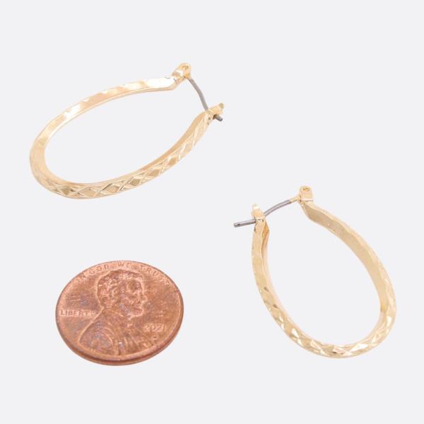 SODAJO LONG TEARDROP GOLD DIPPED EARRING