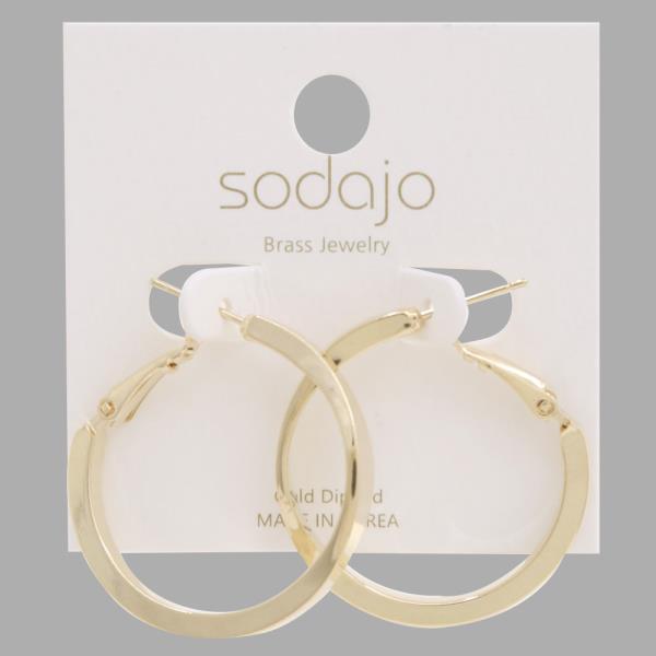 SODAJO HOOP GOLD DIPPED EARRING