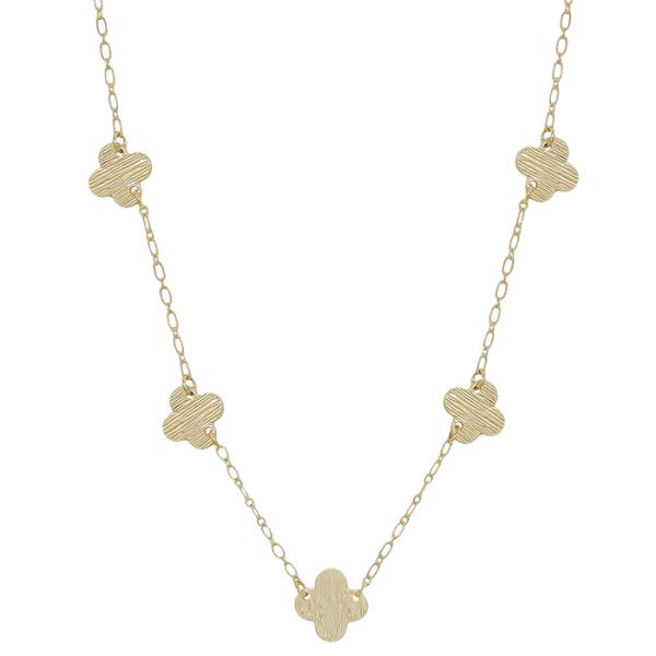 5 METAL CLOVER NECKLACE