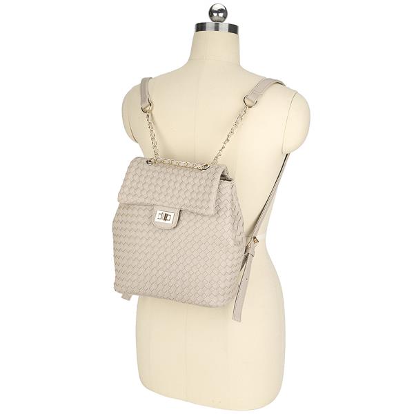 WOVEN TWIST LOCK BACKPACK