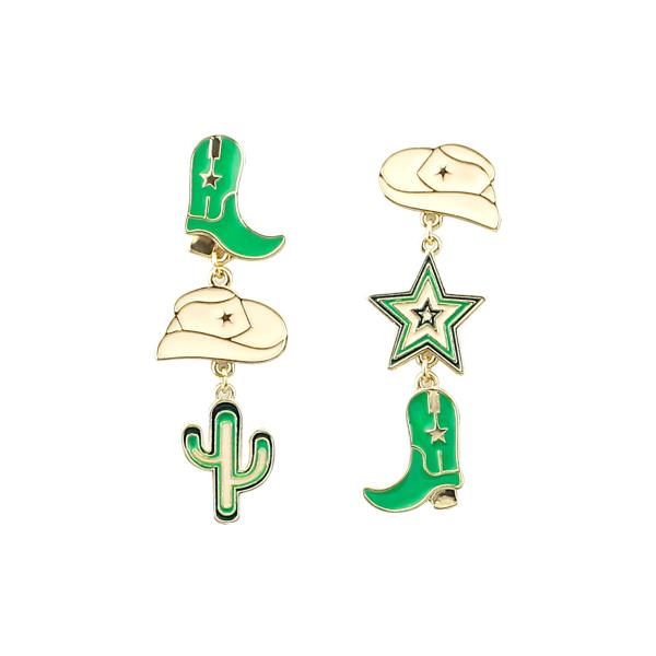 WESTERN COWGIRL DANGLE EARRING