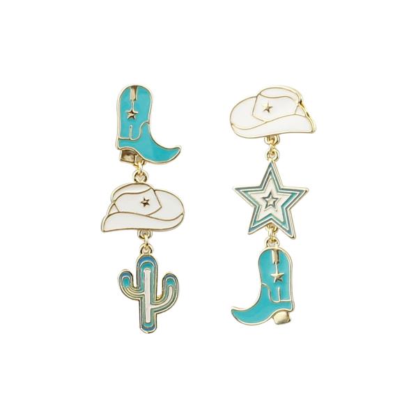 WESTERN COWGIRL DANGLE EARRING