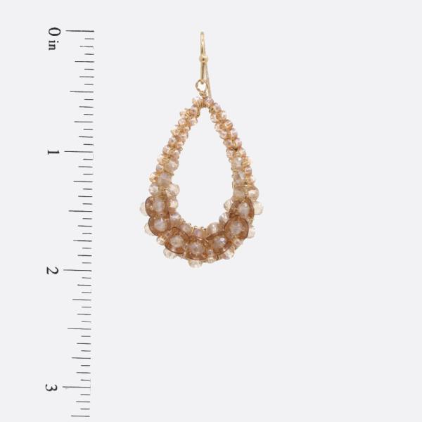 TEARDROP BEADED DANGLE EARRING