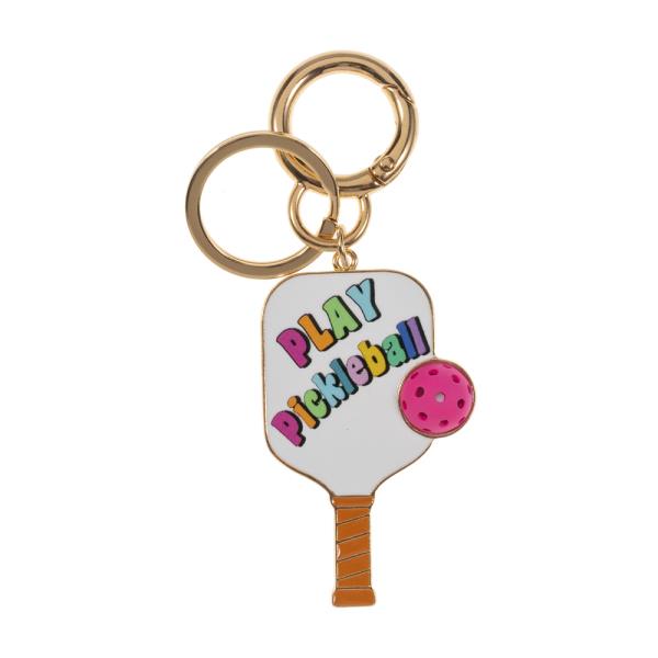 PLAY PICKLEBALL KEYCHAIN