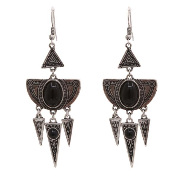 WESTERN GEOMETRIC SHAPE DANGLE EARRING