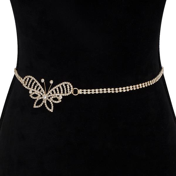 RHINESTONE BUTTERFLY CHIC HOOK BELT