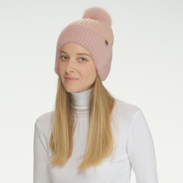 CC FUR EARFLAP POM BEANIE HAT