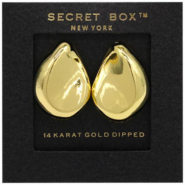 SECRET BOX 14K GOLD DIPPED NUGGET EARRING