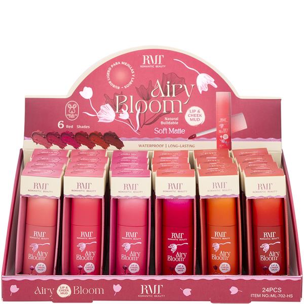 AIRY BLOOM SOFT MATTE LIP AND CHEEK MUD (24 UNITS)