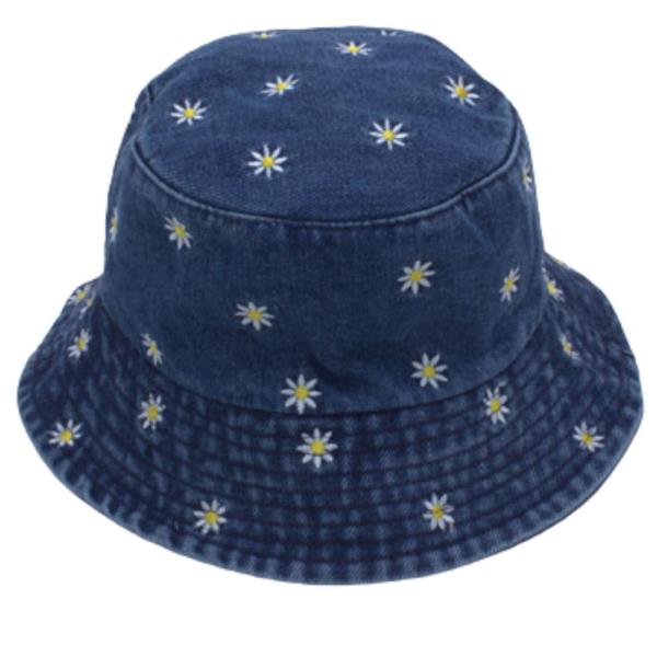 DENIM DAISY BUCKET HAT