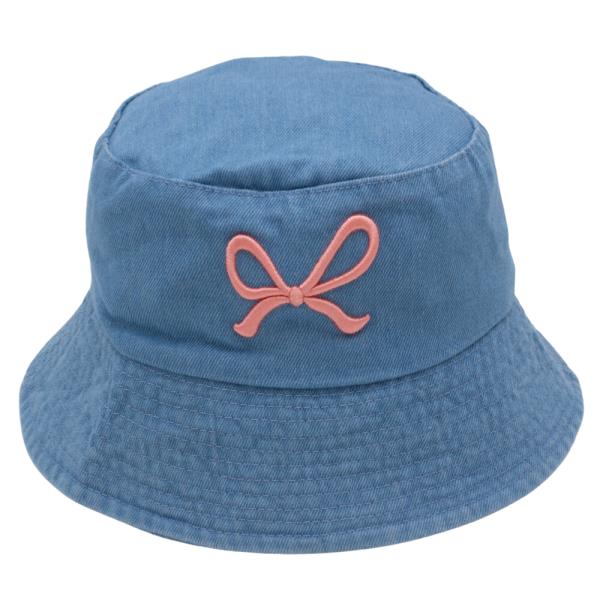 DENIM RIBBON BUCKET HAT