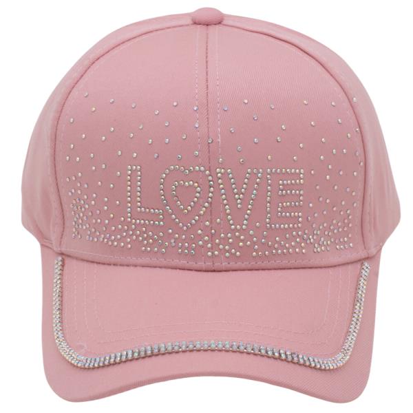 RHINESTONE LOVE FASHION CAP