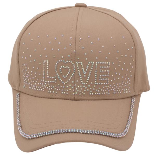 RHINESTONE LOVE FASHION CAP