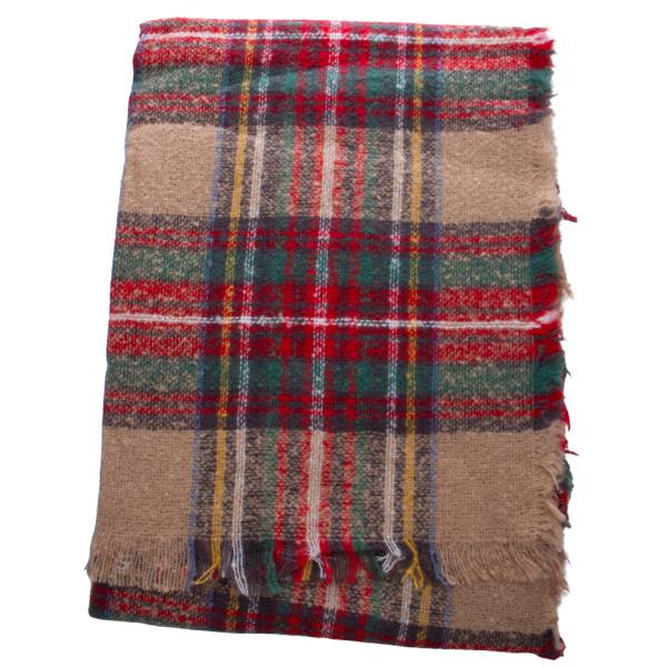 PLAID BLANKET SCARF