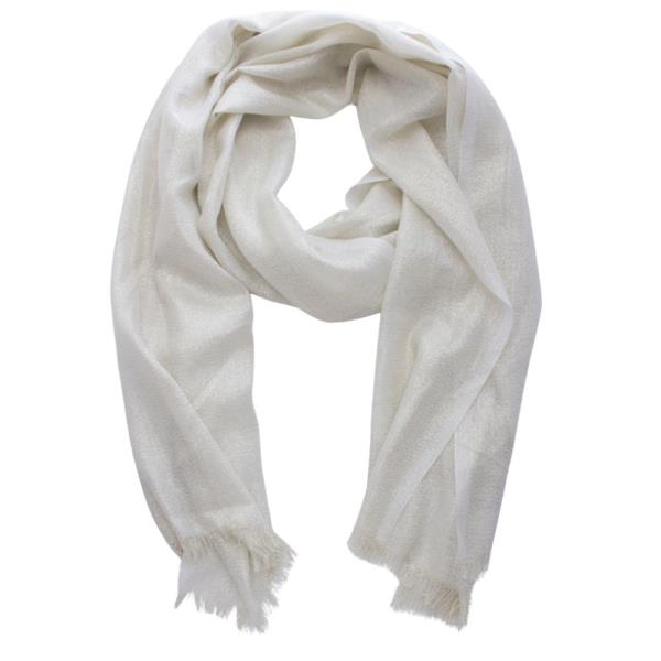 SHEER SHIMMER OBLONG FRAYED EDGE SCARF