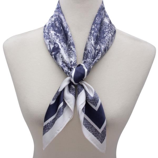 SATIN CLASSIC JUNGLE PRINT NECK SCARF