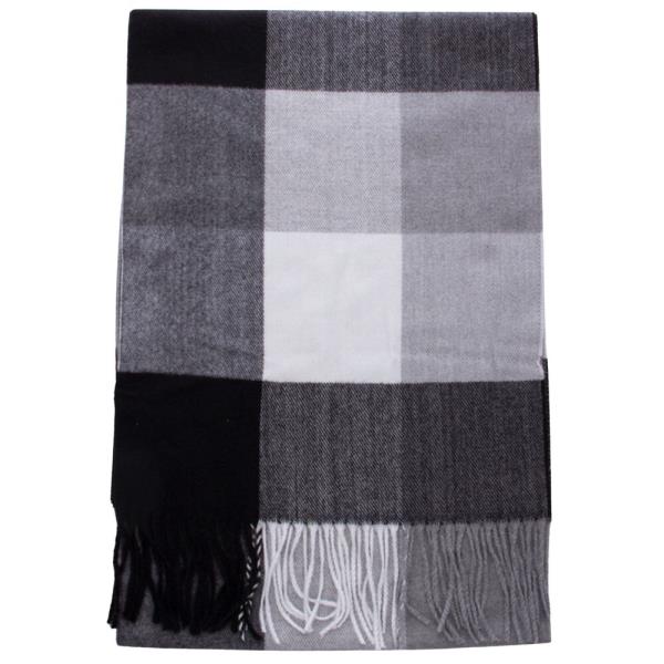 CHECKER FRINGE OBLONG SCARF