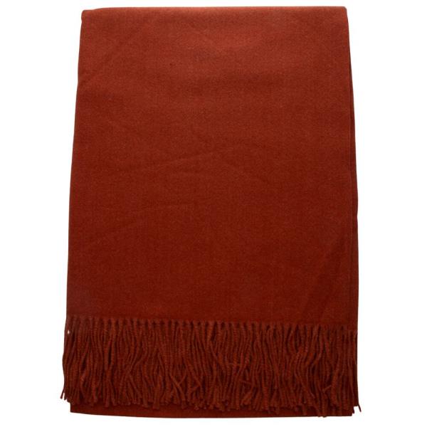 SOLID FRINGE OBLONG SCARF