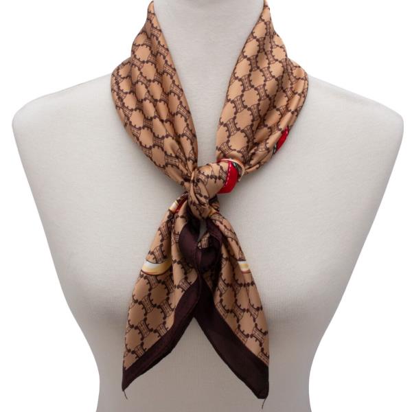 SATIN DIAMOND PATTERN NECK SCARF