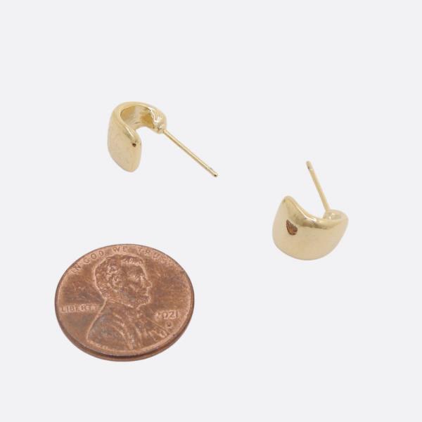 SODAJO CURVE METAL GOLD DIPPED EARRING