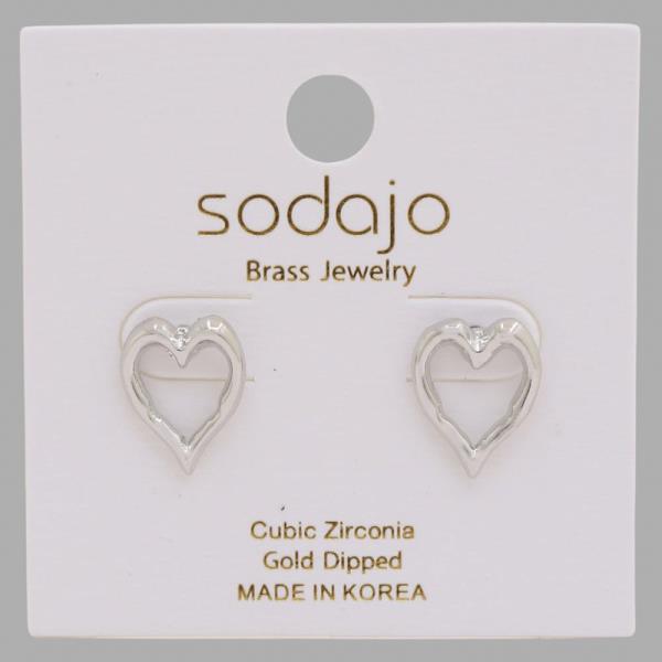 SODAJO HEART GOLD DIPPED EARRING