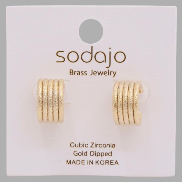 SODAJO MULTI OPEN HOOP GOLD DIPPED EARRING