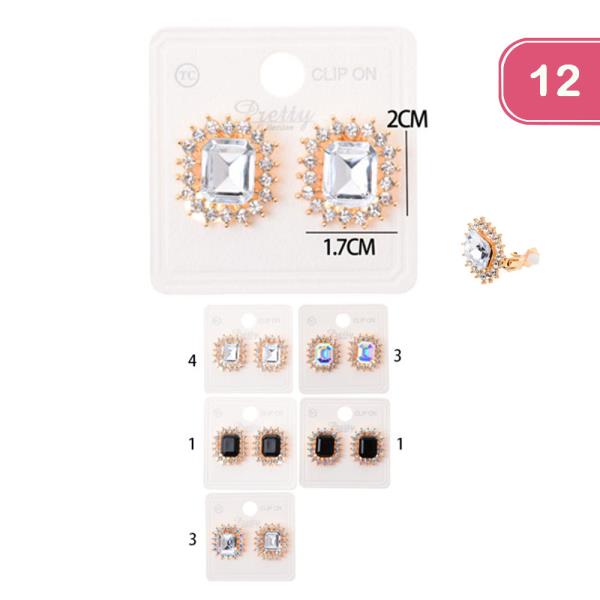 RHINESTONE EARRING (12 UNITS)