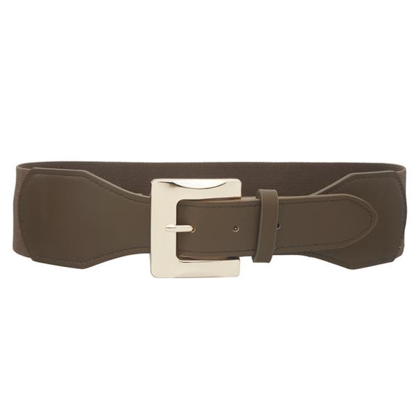 PLUS SIZE MODERN RECTANGLE BUCKLE ELASTIC BELT