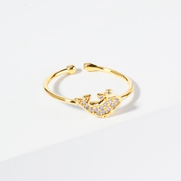 18K GOLD RHODIUM DIVE DEEP RING