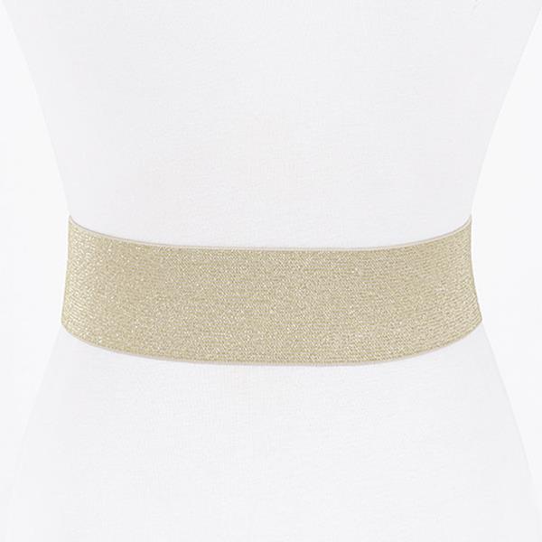 FAUX LEATHER RIBBON ELASTIC BELT