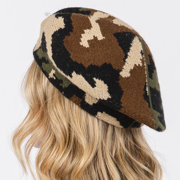 CAMO KNIT BERET