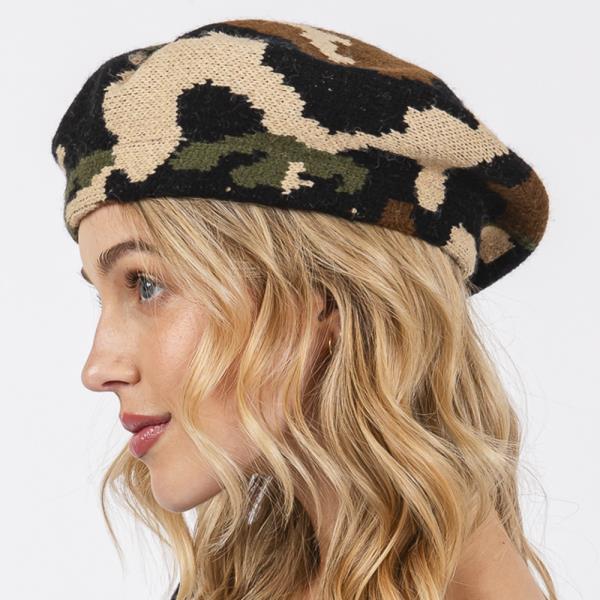 CAMO KNIT BERET