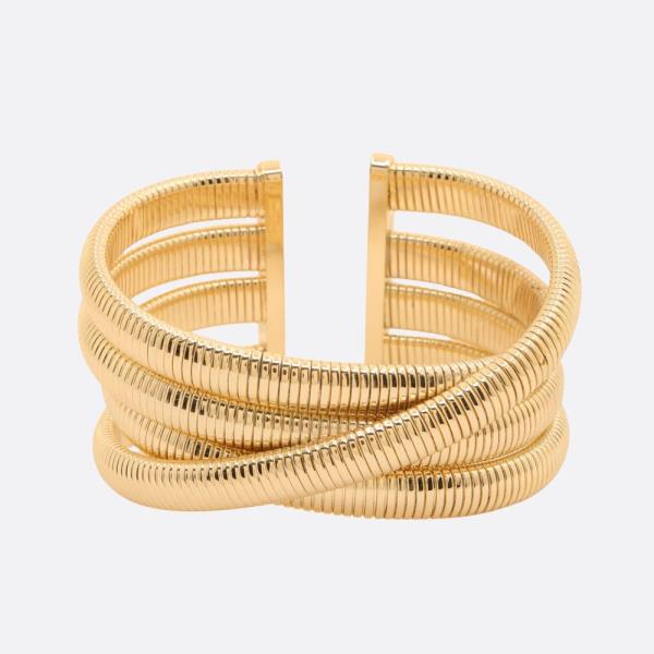 5 ROW FLEXIBLE CUFF BANGLE BRACELET