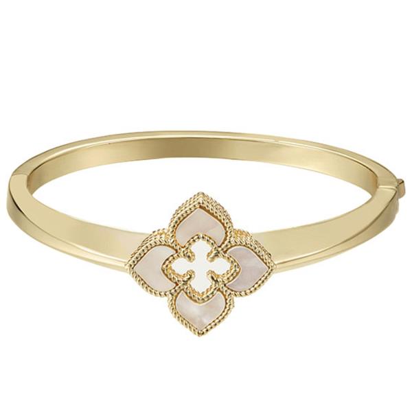 MOP PUSH LOCK BANGLE BRACELET
