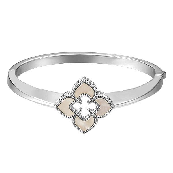 MOP PUSH LOCK BANGLE BRACELET