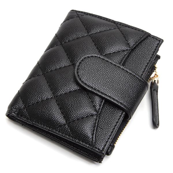 QUILTED BUTTON WALLET