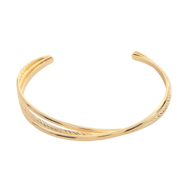 SODAJO CRISS CROSS METAL CUFF BRACELET