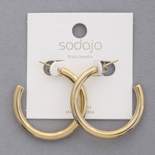 SODAJO OPEN HOOP GOLD DIPPED EARRING