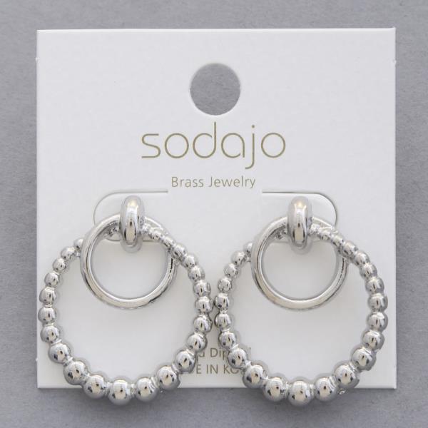 SODAJO BALL BEAD HOOP GOLD DIPPED EARRING