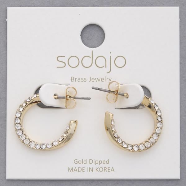 SODAJO GOLD DIPPED C HOOP EARRING