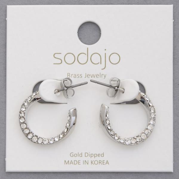 SODAJO GOLD DIPPED C HOOP EARRING