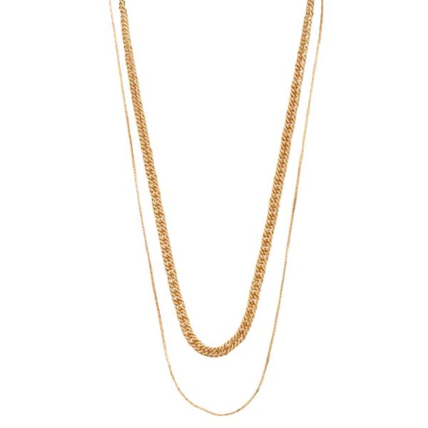 SODAJO METAL LAYERED GOLD DIPPED NECKLACE