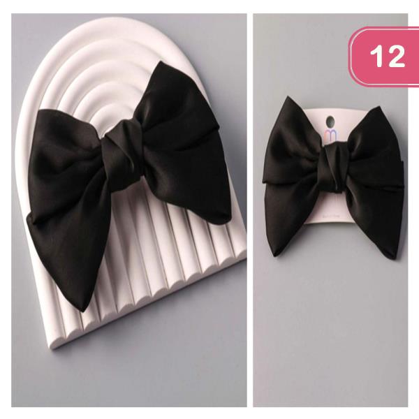 SILK HAIR BOW PIN (12 UNITS)