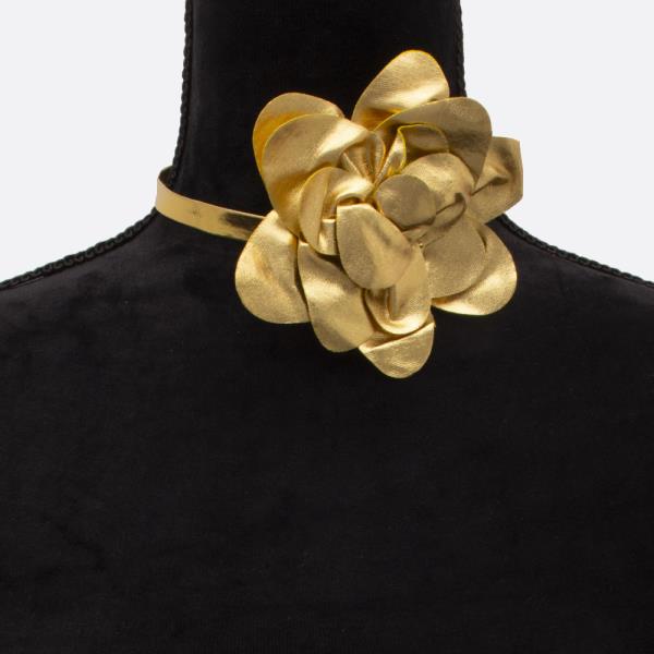 SDJ FABRIC FLOWER CHOKER