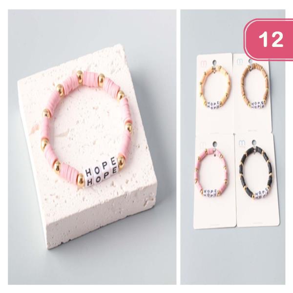 HOPE STRETCHABLE BRACELET (12 UNITS)