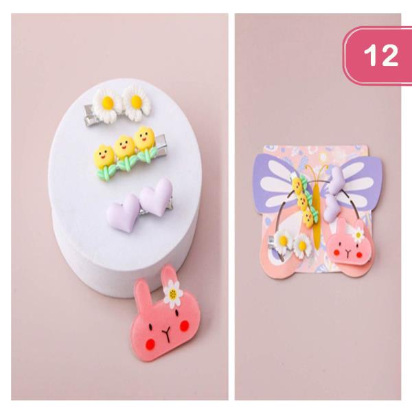 RABBIT GARDEN CLIP SET ( 12 UNITS)