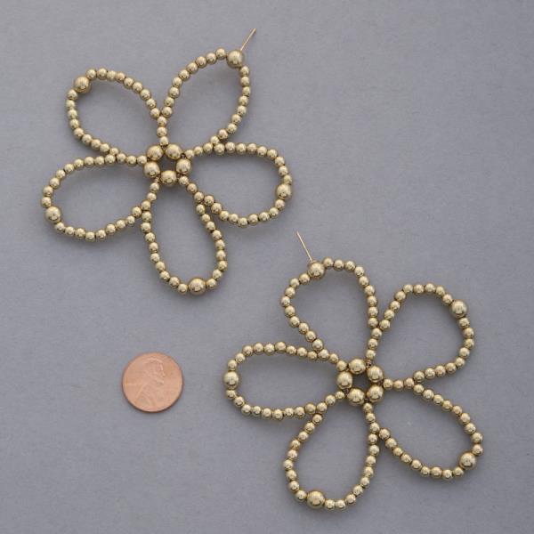 FLOWER BEADED EARRING